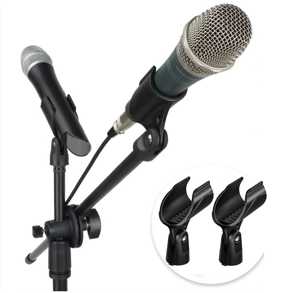 Generic WA371 Wireless Microphone Clip Holder Clamp for Shure QLXD2 SM58 Beta58a HandheldTransmitter, 2 Pack