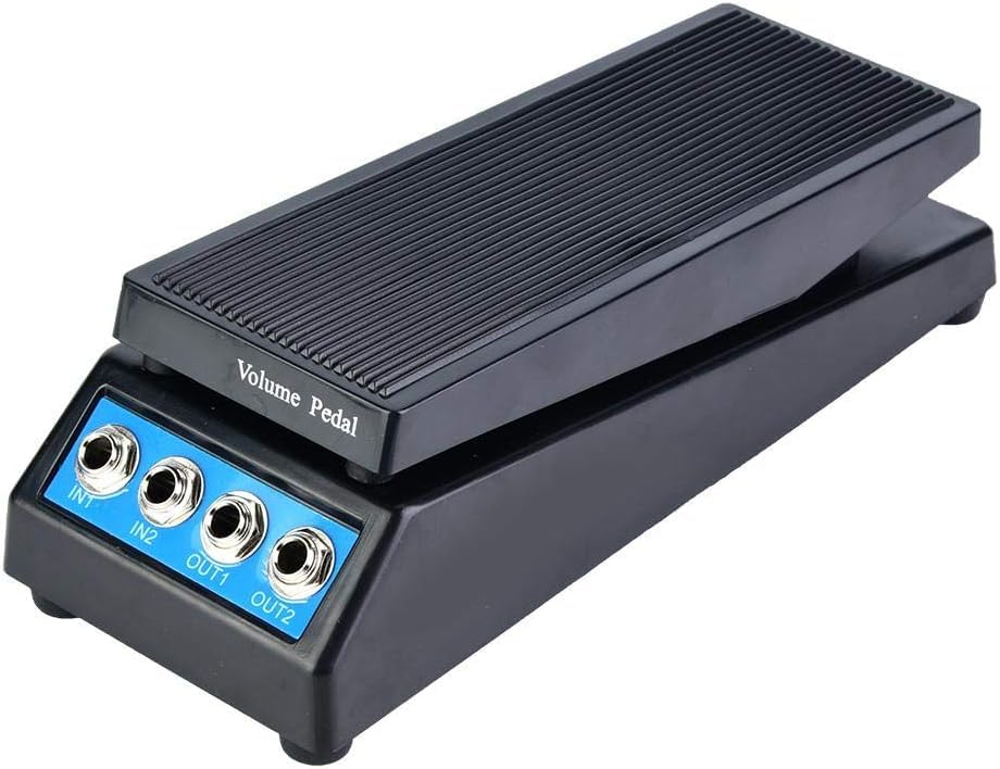 kh Guitar Volume Pedal Guitar Stereo Volume Pedal DJ with Amplitude Adjustment Knob Precise Volume Control Dual Input and Output