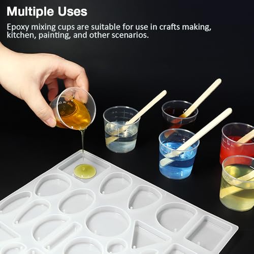 Pack de 50 vasos plásticos medidores de 2 oz miniatura 6