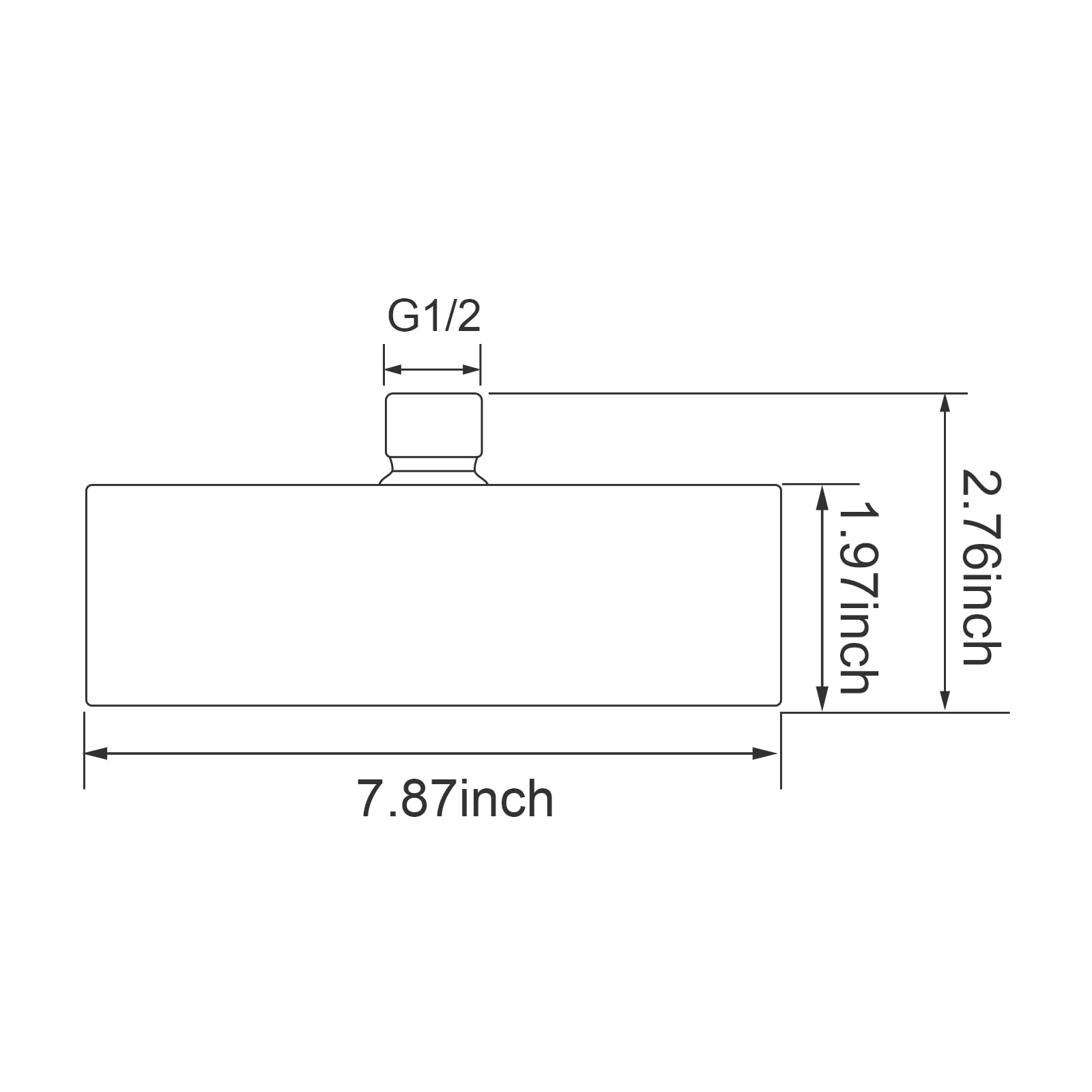AULEEND?high pressure shower heads?with Anti-Clog Rubber Jets - 360° Rotation Adjustable Shower Head -7.87inches (D-Brushed Gold)