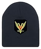 Masons Winter Hat - Standard Scottish Rite Wings UP - Masonic Black Beanie Cap with 32nd Degree Symbol Freemasons