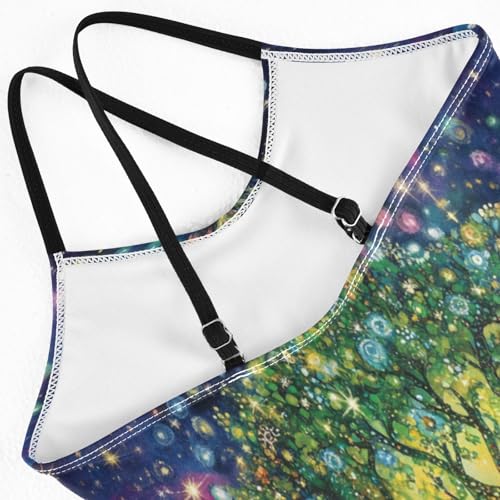 KLL Girls Swimsuits 1 Piecing Beach Swimwear Toddler Swim Suits for Girls 7-8T Tree Colorful4