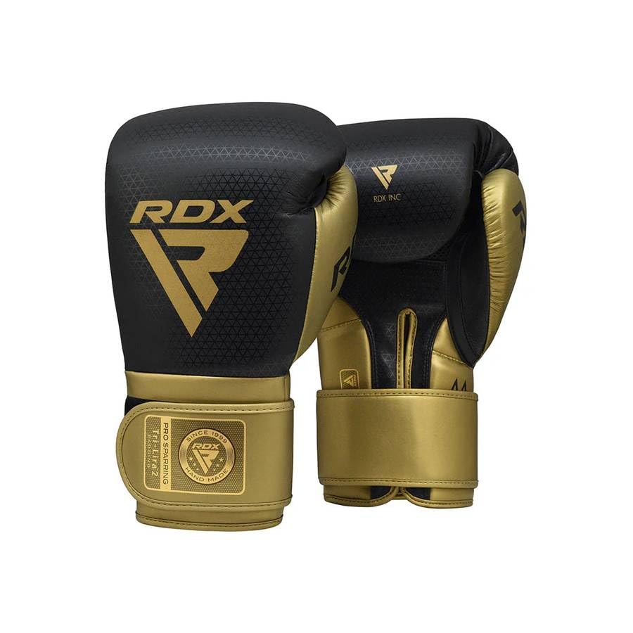 Gants de boxe RDX Mark Pro dorés 30 g avec technologie Tri Lira 2 pour amorti maximal en sparring