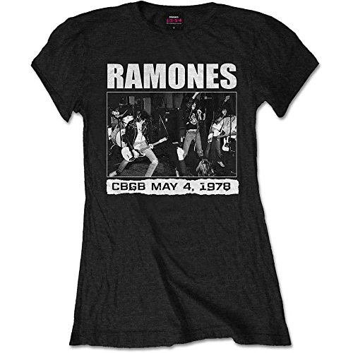 Image of Ladies The Ramones CBGBs 1978 Punk Rock Official Tee T-Shirt Womens Girls (Small)