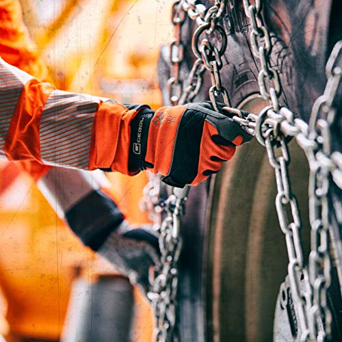 Gebol - Guanti da lavoro in pelle con fodera