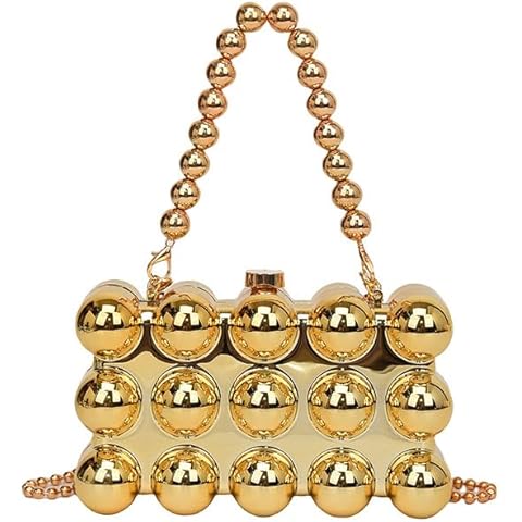 Simcat Women Gold Clutch Purses Beaded Evening Handbag for Wedding Cocktail Party Banquet Daily (Gold) Cover
