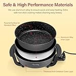 Food Party Electric Hot Pot Skillet Hotpot Pot Electric Cooker Shabu Shabu Pot 110V Non-Stick 6L BPA FREE Fondue Chinese Hot Pot - Image 5