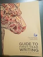 Georgia Statue University Guide to First-Year Writing 168036460X Book Cover