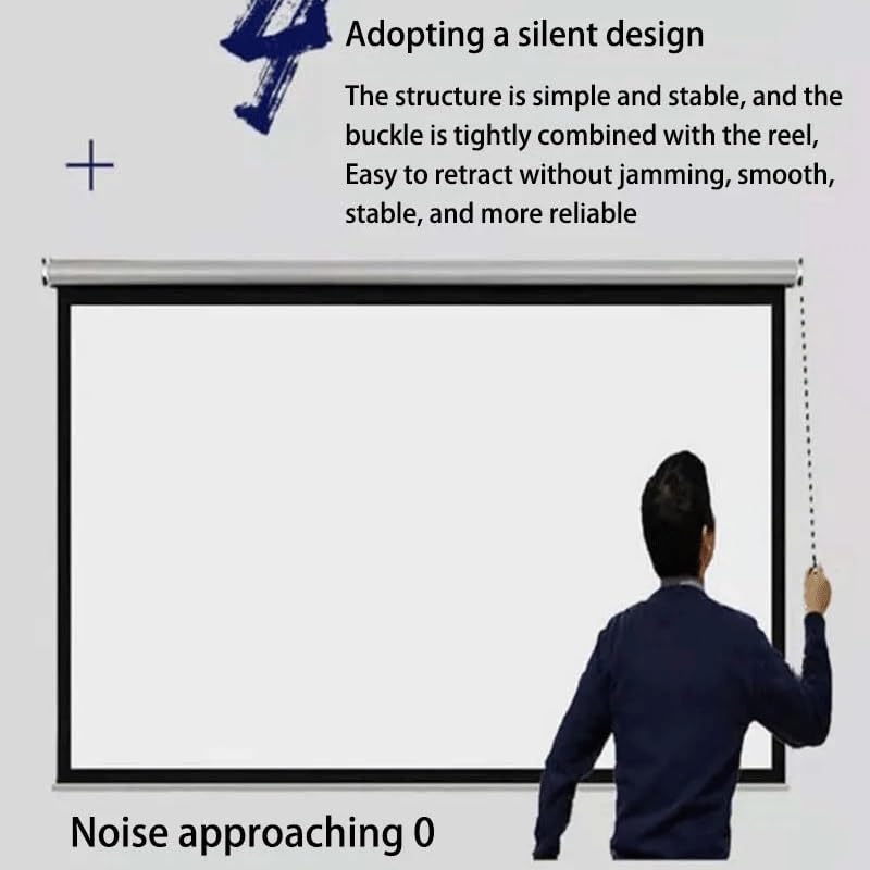 Pantalla de proyector manual 72 pulgadas 16:9 para oficina miniatura 2