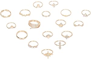 Women's Bohemian Finger Ring Set: 17-Piece Stacking Rings for $1.99