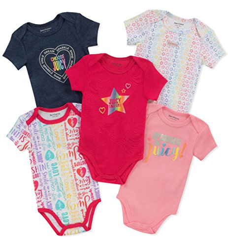 Image of Juicy Couture baby-girls 5 Pieces Pack Bodysuits