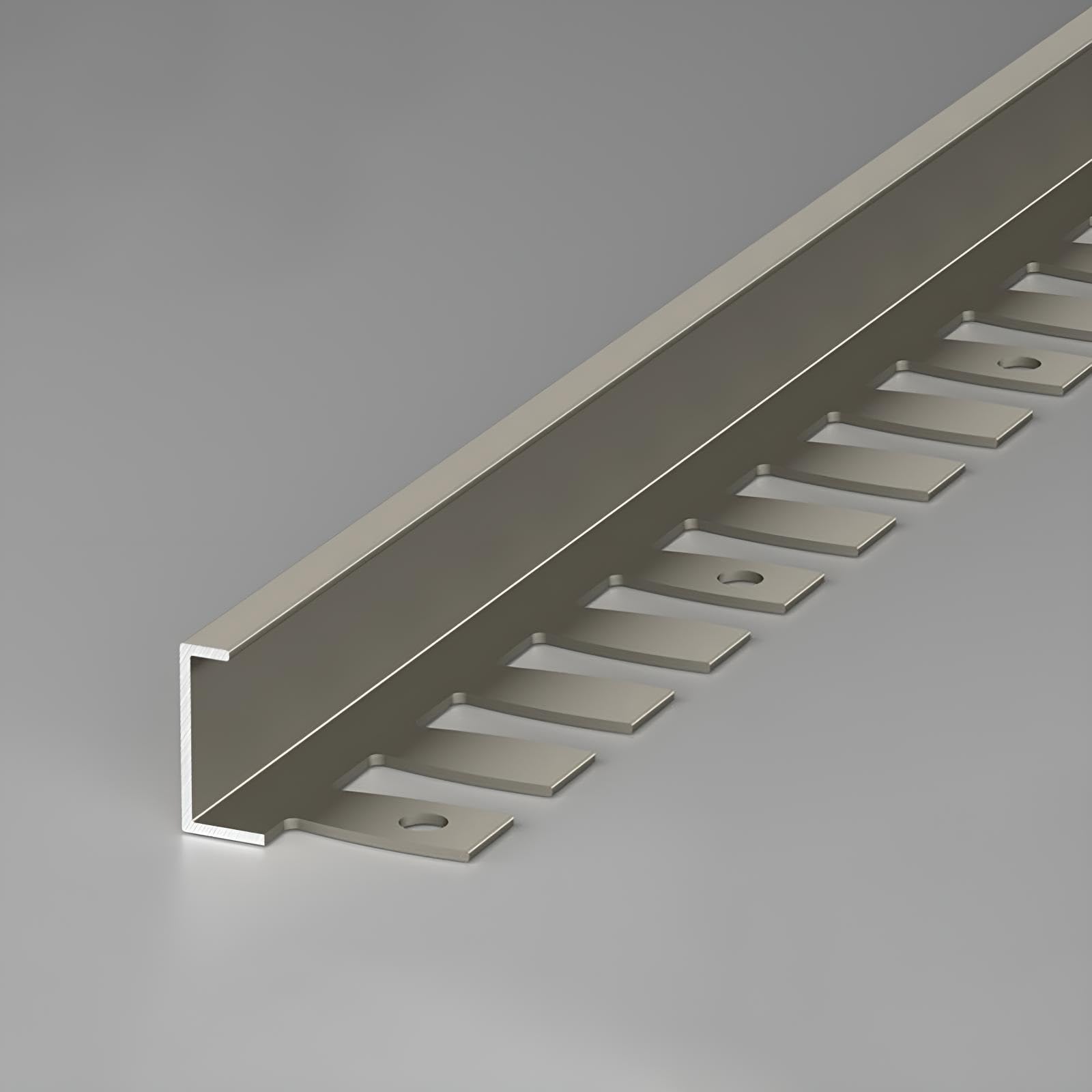 Perfil De Transición Flexible para Baldosas 90 Cm* 3 Piezas Tira Final De Perfil De Transición Borde De Baldosas para Bordes De Pisos Lisos(Champagne,High:12.6mm)