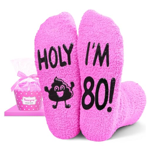 HAPPYPOP 80th Birthday Gifts Ideas - Socks for 80th Years Old Lady, Best Gifts for 80 Year...