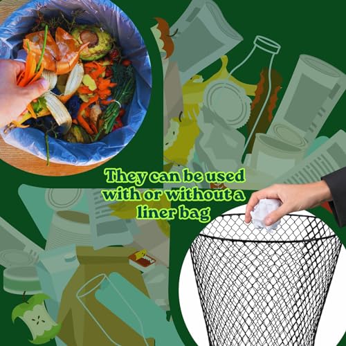 Caneca de basura redonda de malla metálica 9 pulgadas miniatura 3
