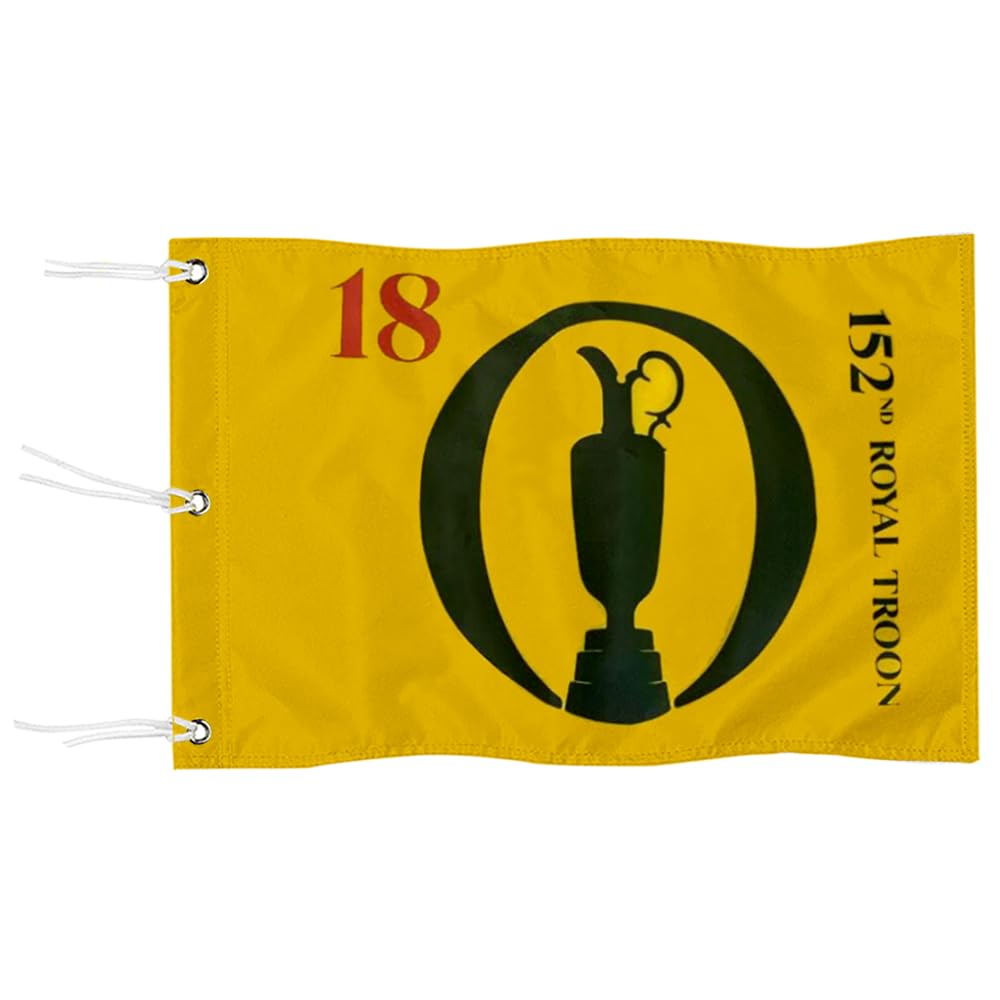 2BUT British Open 2024 Golf-Pin-Flagge, grüne Golfflagge für Hinterhof, Garten, doppelt genäht, 600D-Nylon, Miniatur-Pin-Flagge (50,8 x 33 cm)