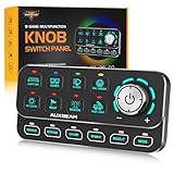 Auxbeam KS-80 8 Gang Knob Switch Panel 4 Modes, 3 Effects, 2 Backlight Settings & Dimming, Built-in Solid...