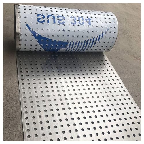 Tôle perforée pour ventilation et décoration - Matériau en acier inoxydable avec trous de 8 mm et 0,3 mm d'épaisseur