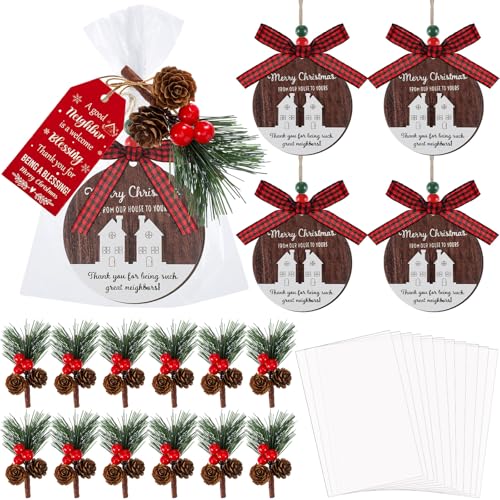 Amyhill 12 Set Neighbor Christmas Ornaments 2025 Neighbor Gifts Merry
