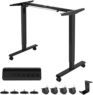 Electric Elevating Desk Legs, Stepless Elevation, Height Adjustment Range: 28.0 - 46.9 inches 71 - 119 cm, Stable and Stable for Noiseless Lifting, Load Capacity: 154.3 lbs 70 kg, For Use in All