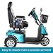 High Road Compact Walker Bag, Wheelchair Side Pack and Scooter Pouch with Easy Access Pockets and Adjustable Straps for Adult Daily Living Needs (Black)
