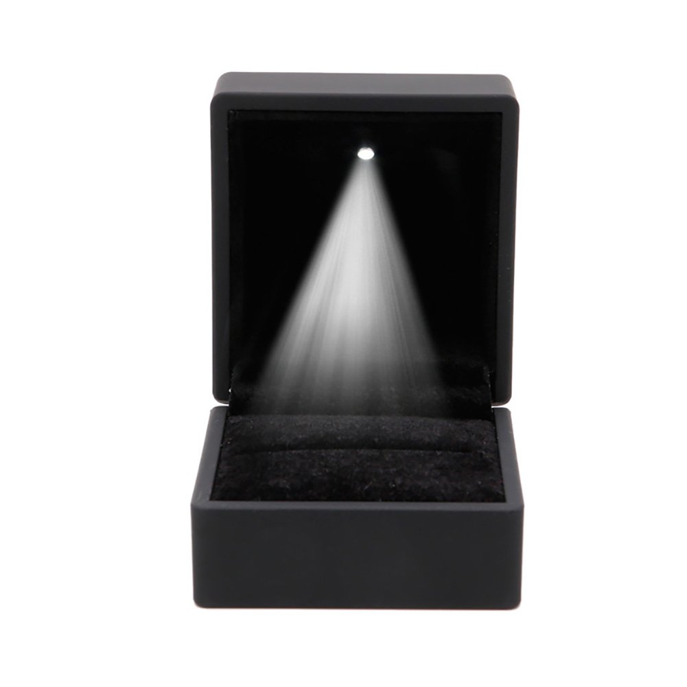 jojnsha LED Lighted Earring Box Wedding Engagement Jewelry Display