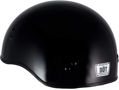 Miniatura 6 de Klutch K-6 'Laid Low' - Casco de media cara para motocicleta, color negro brillante, talla XL