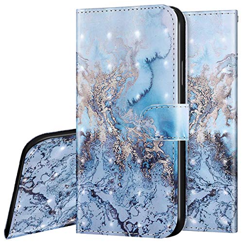 Surakey Etui Coque iPhone 7 Plus/8 Plus Étui Housse en Cuir Portefeuille Coque Magnétique Flip Cover Fentes de Cartes Dessin Imprimé Pochette Coque Protection avec à Rabat Stand, océan