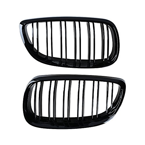 Front LH RH Upper Kidney Grill Grille Compatible with BMW