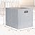 Posprica 13x15x13in Collapsible Storage Bins, Fabric Foldable Cube Storage Boxes, Decorative Storage Baskets Organizer for IKEA Kallax, Shelves, Closet, Clothes, Toy, Set of 4-Grey