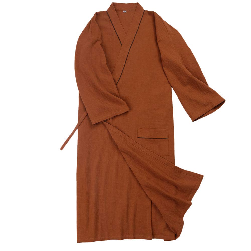 Men's Japanese Kimono Robe Plus Size Zen Clothing Taoist Clothing (Size XL, D1)