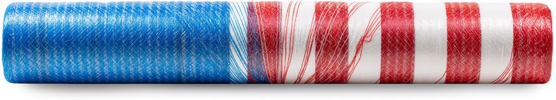 Bale Tuff Premium Round Bale Hay Net Wrap | Red, White & Blue Freedom Design for Hay, Corn Stalks, Alfalfa and More! | High-Strength Bale Protection (51x9840)
