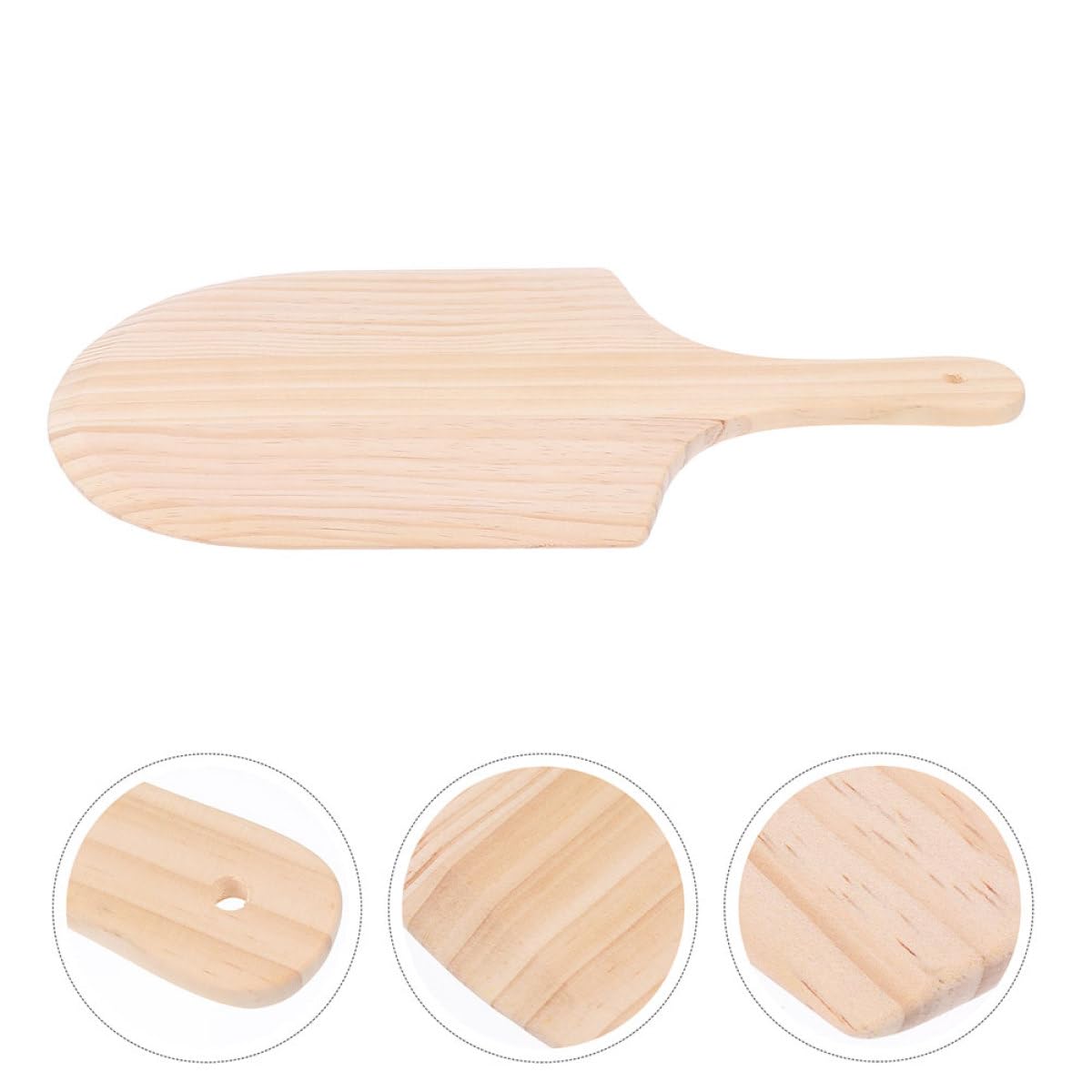 IMIKEYA Pelle à Pizza Pain Fromage pour en Bois Beige avec Manche Facile à Saisir et Déplacer, Planche à Découper pour Pain et Fromage, Plateau de Service Cuisine et Pâtisserie