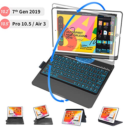 New iPad 10.2 7th Generation 2019 Keyboard Case, iPad Keyboard Case for iPad