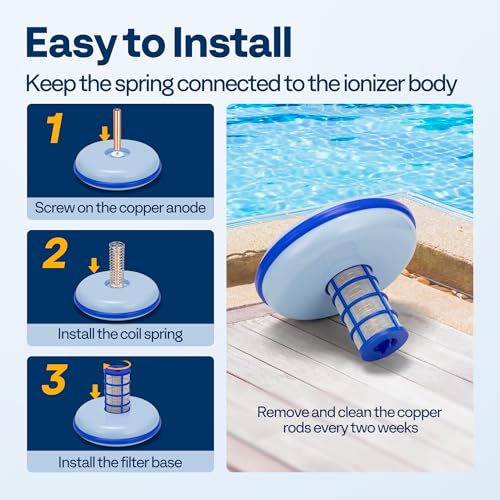 Vivohome VH1559 Copper Anode Replacement Kit For Solar Pool Ionizer Chlorine-Free Sun Shock & Water Purifier Automatic Pool Cleaner Up To 35,000 Gal Copper Anode 3 Pack thumb #5