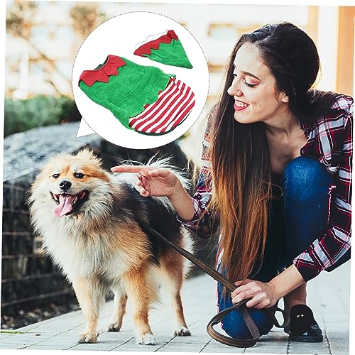 Disfraz de perro de navidad tamaño XL verde miniatura 4