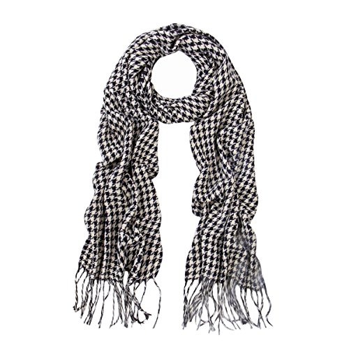 Classic Premium Houndstooth Infinity Loop & Oblong Fringe