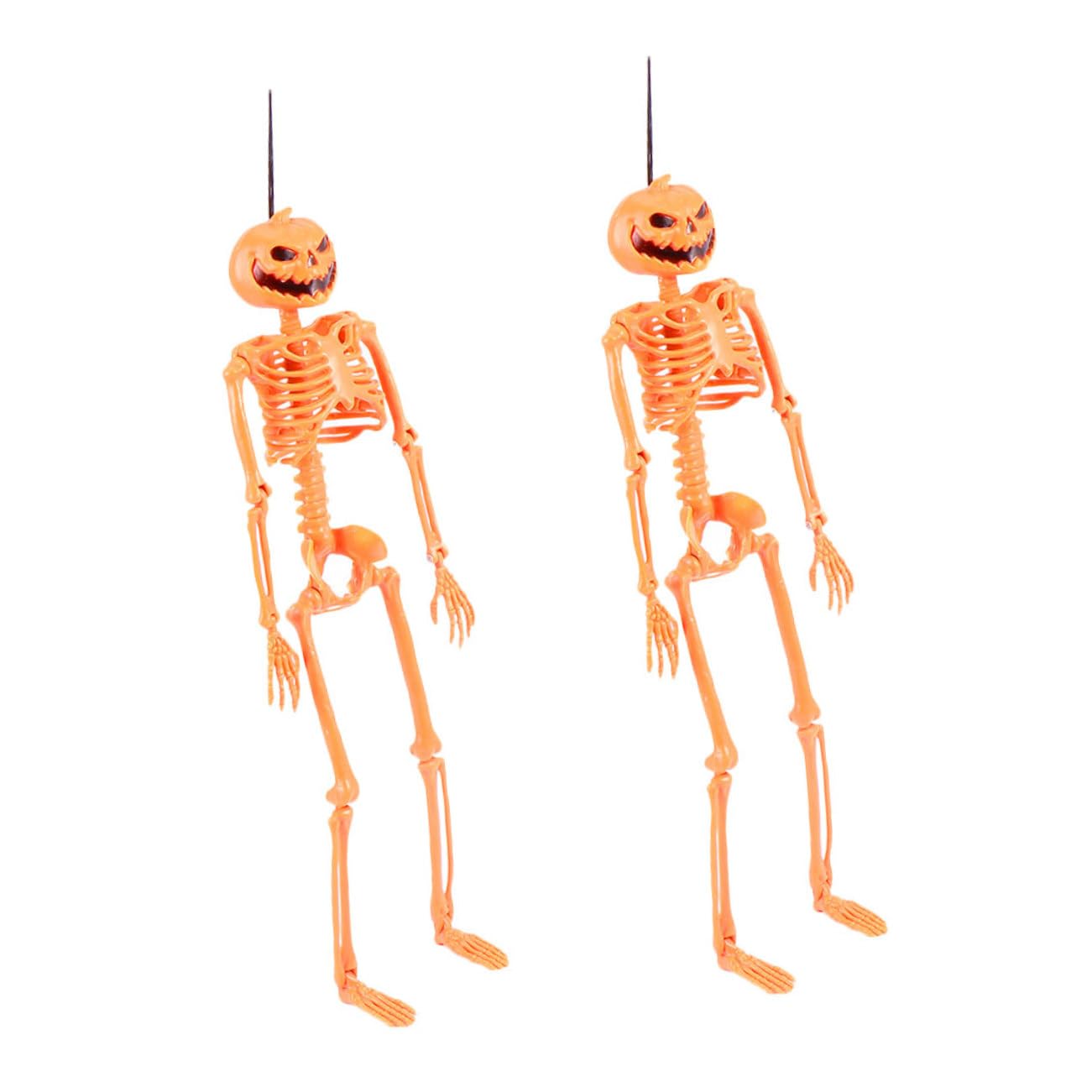 4 scheletri Decorativi per Halloween, Ideali per allestimenti creativi, Oggetti di Scena in plastica per scherzi e Decorazioni di Halloween.
