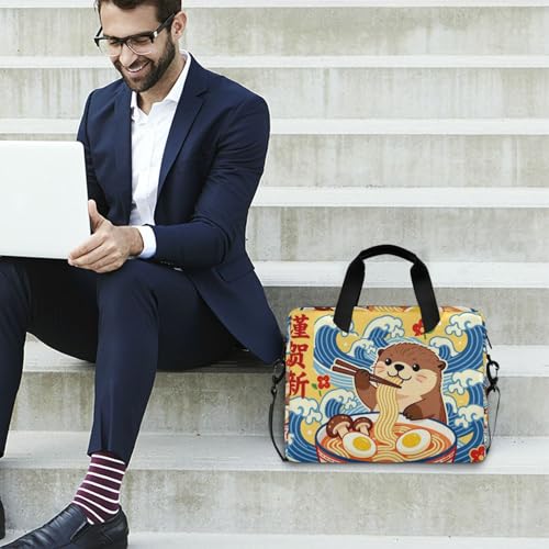 Maletín para laptop 15.6" estilo kawaii amarillo miniatura 3