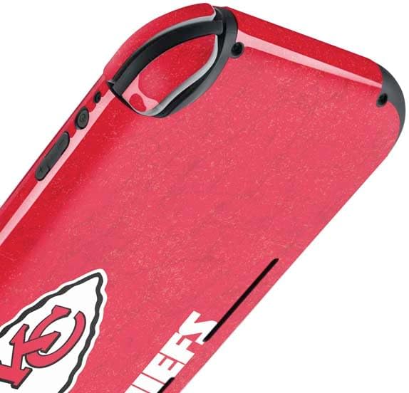 Skinit Decal Gaming Skin Compatible with Nintendo Switch Lite - Officially Licensed NFL Kansas City Chiefs Distressed Design