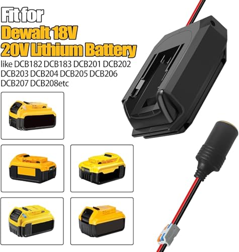 Step Down Converter for Dewalt 20V to 12V Adapter, Cigarette Lighter Adapter,DC 12V(5-13V) Buck Converter Regulator, Power Wheel Adapter for All Car Appliances3