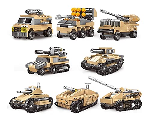 RSWLY Technics Panzer Modellbausätze, 1048 Stücke 8-in-1 Kaiserpanzer WW2 Militär Panzer Bauset für Kinder und… – Bild 3