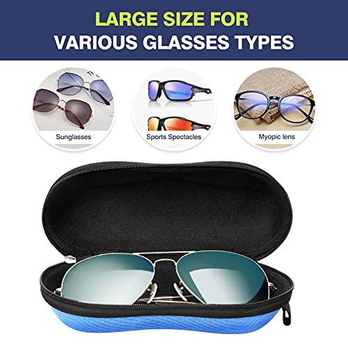 Image of MoKo Semi Hard Shell Sunglasses Case, Unisex Protective Eyeglass Case Glasses Case Holder with Metal Hanging Hook