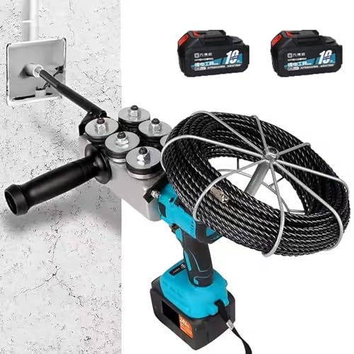 MINHUIJIHUI Tirador De Cable Magnético, Máquina De Roscado Automática, para Tuberías Ocultas, 30m Cinta, Velocidad 40 M/min, 1/2Batería, Motor Sin Escobillas, Electricista