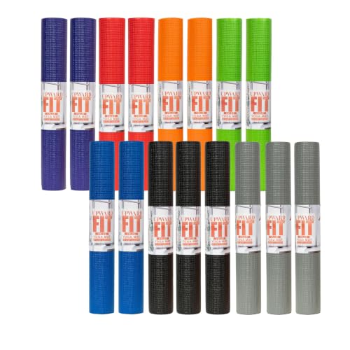 Image of Value 3mm Bulk Yoga Mats, 12 or 16 Pack, 68x24in | Bulk Non Slip Exercise Mat for Boys and Girls - Easy to Clean, Non Toxic Kid's Workout Mat for Schools and Classrooms