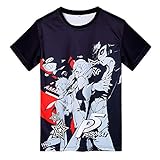 Hot Anime Persona 5 Jocker Milk Protein Unisex T-Shirt Anime Short Sleeve Otaku Tee Cosplay Tops Costume (XXL) Black