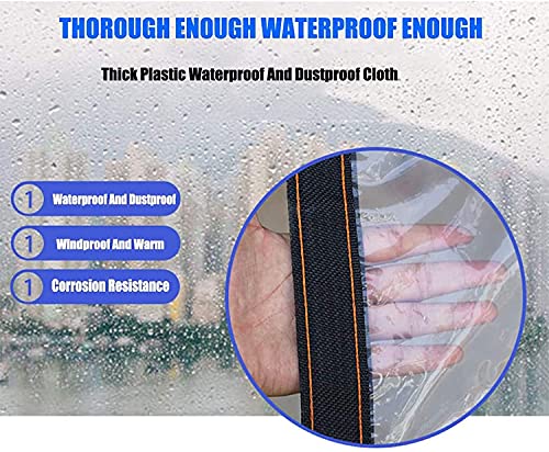 Lona impermeable transparente 1x1m con arandelas para proteger el jardín 6