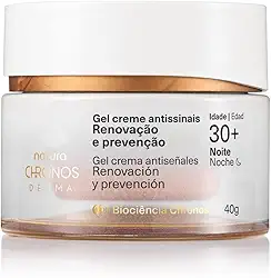 Chronos Derma Gel Creme Antissinais 30+, Renovação e Prevenção, Noite, 40g