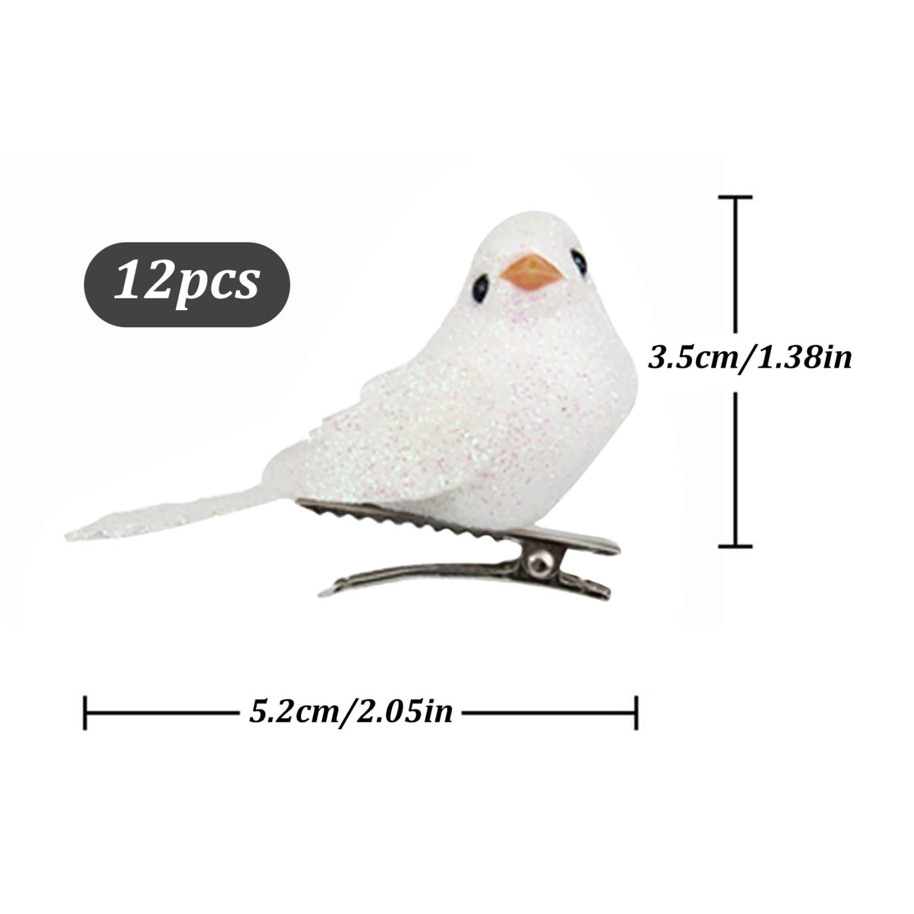 Simulation d'oiseau en mousse, Mini décorations d'oiseaux de noël, oiseau rose artificiel, pendentif d'arbre de noël, décoration de mariage pour la maison  15