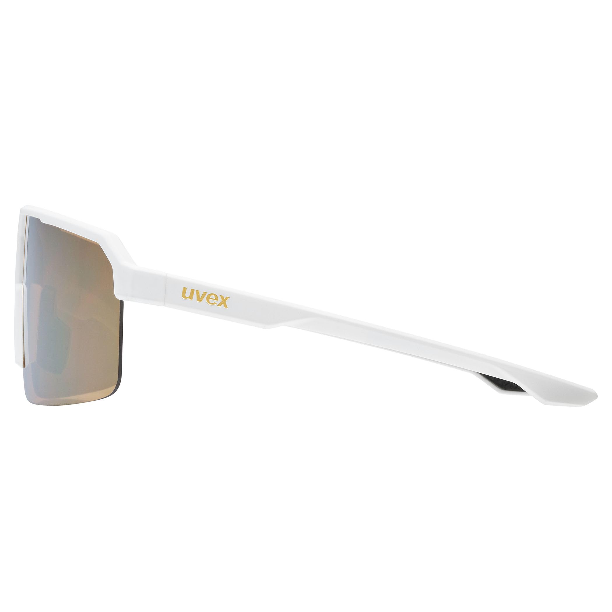 uvex ramp, okulary sportowe unisex-dorosły, white matt/mir.gold, one size