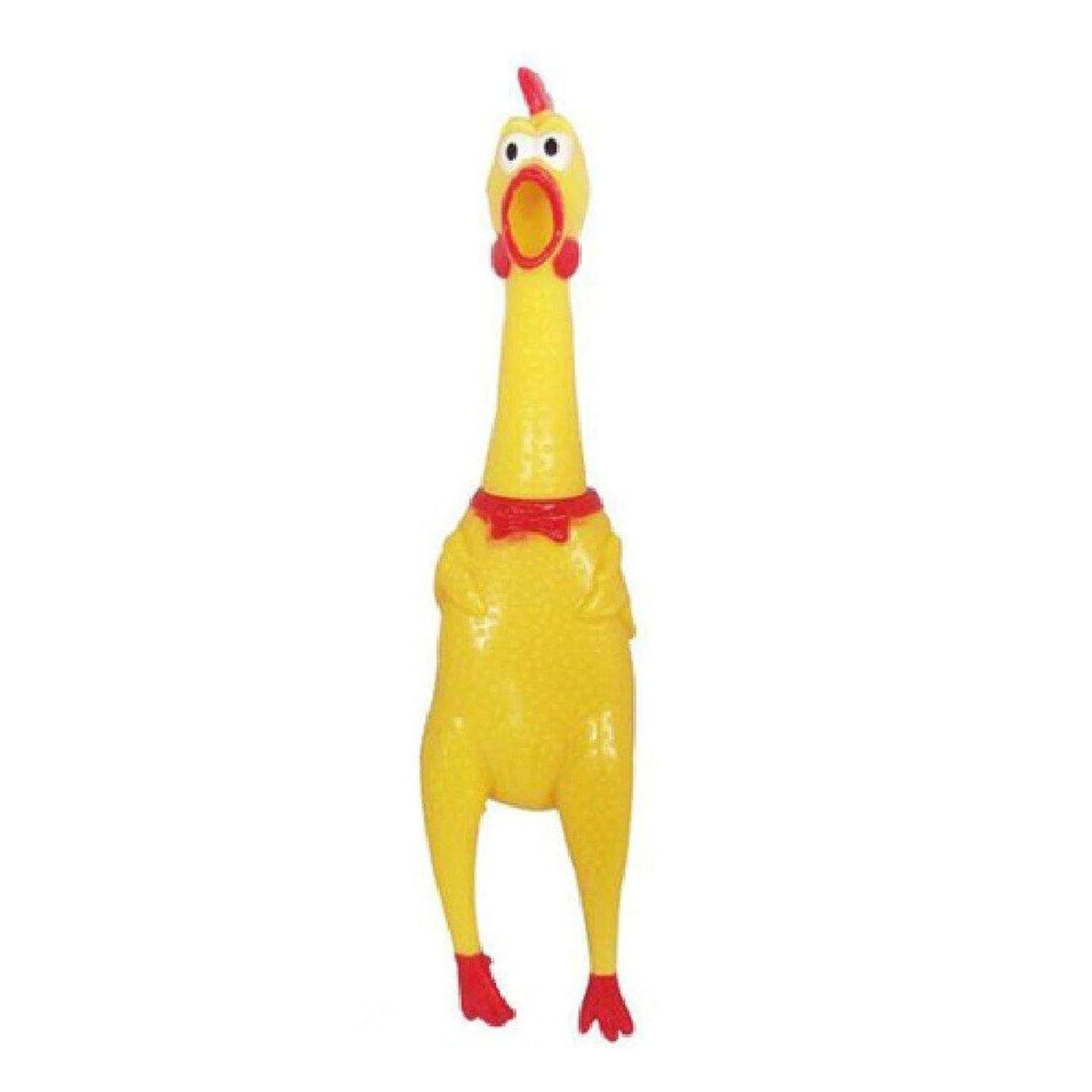 Screaming Yellow Rubber Chicken Pet Dog Toy